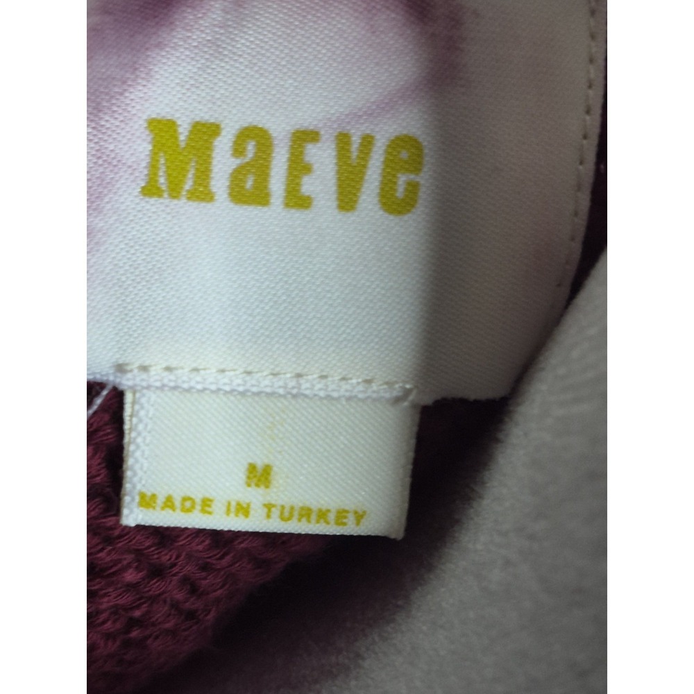 Anthropologie Maeve Ribbed Halter Knit Sleeveless Sweater Top Size M Maroon - Picture 4 of 7